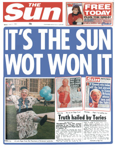 Sun front page 1992