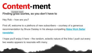 Content-ment newsletter example
